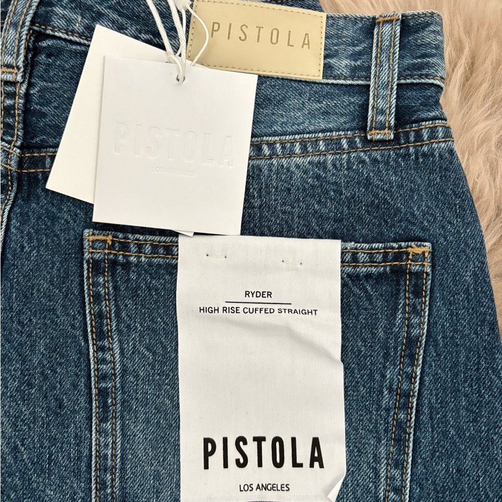 NWT Pistola High Rise Cuffed Straight Jeans